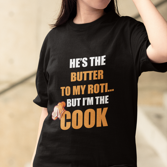 He's The Butter To My Roti (Front Printed) Oversized T-shirt